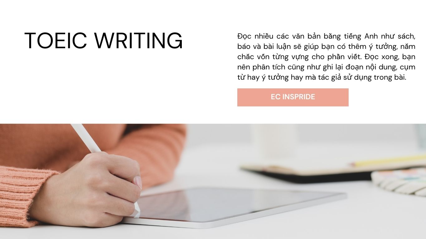 Writing tự học toeic 4 kỹ năng